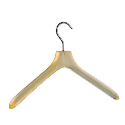 Wholesale Smooth Elegant Slight Yellow Acrylic Hanger For Dress