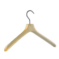 Wholesale Smooth Elegant Slight Yellow Acrylic Hanger For Dress